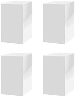 4 Pack White Acrylic Display Box Tall 12x12x24