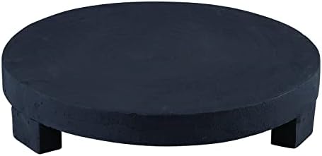 Santa Barbara Design Studio Black Paulownia Wood Pedestal Tray