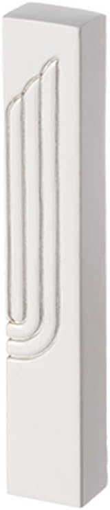 White Mezuzah Case - Modern Design