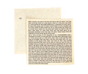 Handmade English Mezuzah Scroll on Parchment Paper 3 Inch Tall