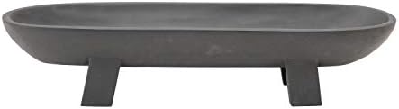 Bloomingville Mango Wood Footed Black Tray
