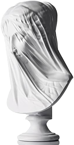 13 Inch Veiled Lady Greek Goddess Bust Statue