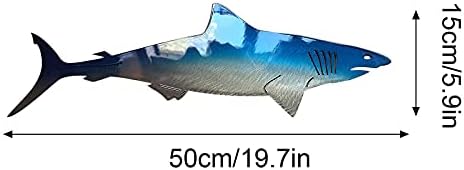 Oceanmapsa Metal Shark Wall Art Decor 20 in