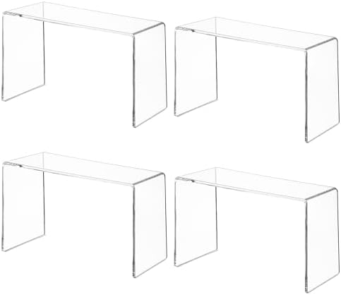4 Pack Acrylic Risers Display Stands for Collectibles