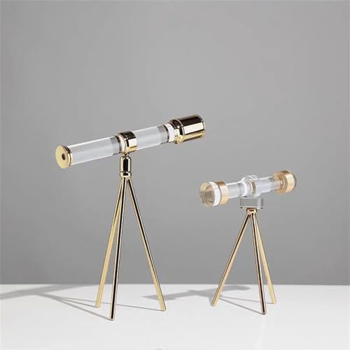 Crystal Telescope Desktop Decor Luxury Statue