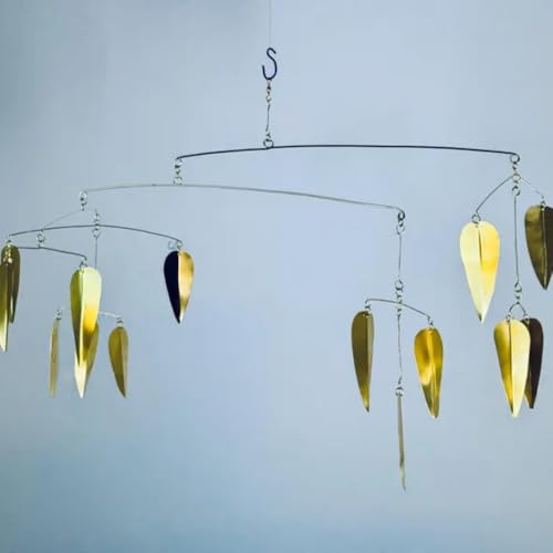 Pure Brass Weeping Willow Hanging Mobile 34W x 17H