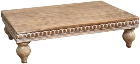SwallowLiving Rustic Wood Tray Riser for Decor