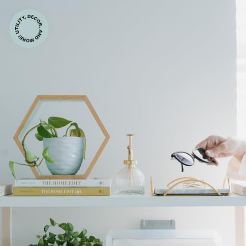 Stylish Marble Serving Tray with Gold Handles