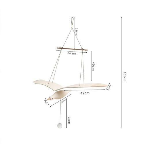 Wooden Seagull Mobile for Home Decor