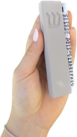 Concrete Mezuzah Case with Scroll Grey 5 Inches