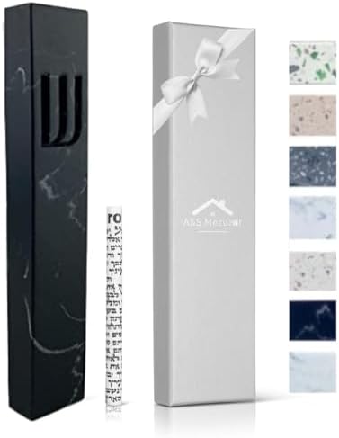 AS Modern Stone Mezuzah Case with Scroll Protection