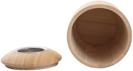 Bamboo Cremation Urn with Candle Holder