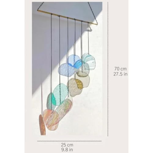 ZHANGBH Wall Art Glass Hanging Mobile