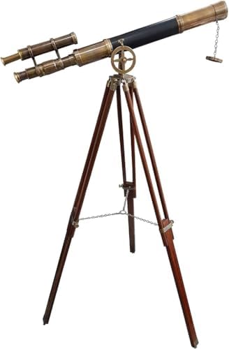 Antique Brass Nautical Telescope Floor Stand