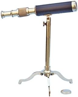 Brass Telescope On Stand 12 Inch Nautical Decor
