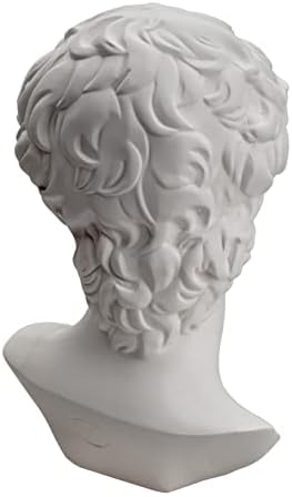 Michelangelos David Bust Statue 6 Inch White