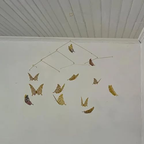 Elegant Gold Butterfly Wall Mobile 23 x 28