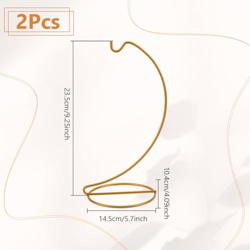 2pcs Golden Iron Wire Hanging Display Stand for Decorations