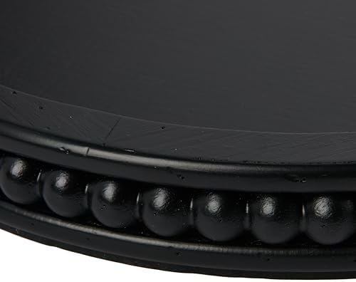 Creative Co-Op Decorative Wood Tray with Hobnail Edge Black