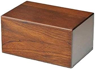 Wooden Urn for Human and Pet Ashes Small Keepsake Box