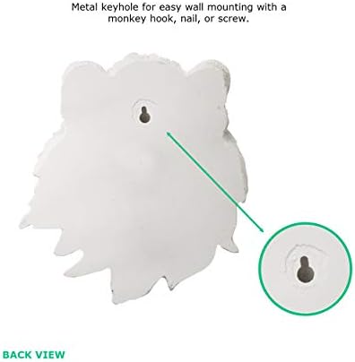 WALL CHARMERS Mini White Faux Lion Head Wall Decor