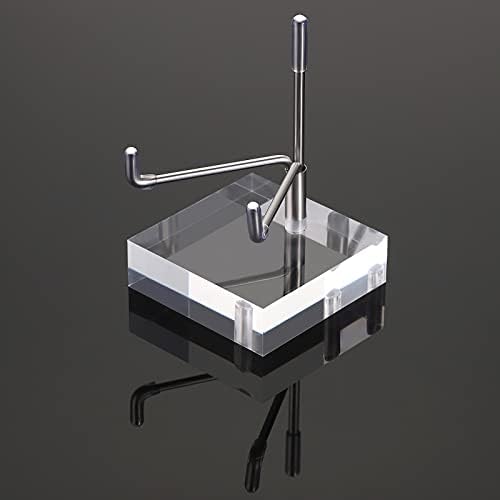 Hipiwe 2 Pcs Clear Acrylic Display Stand Holder with Adjustable Metal Arms Easel
