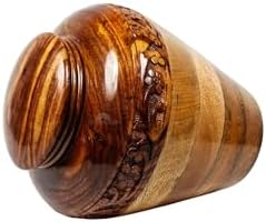 Handmade Premium Wood Fractal Burn Keepsake Urn Large 200Cu