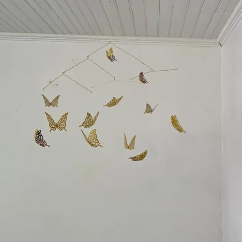 Elegant Gold Butterfly Wall Mobile 23 x 28