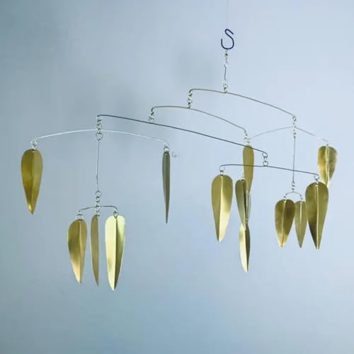 Pure Brass Weeping Willow Hanging Mobile 34W x 17H