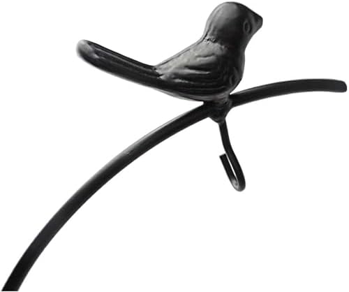 MADOCEGO Ornament Display Stand Air Plants Holder Black Bird Hook
