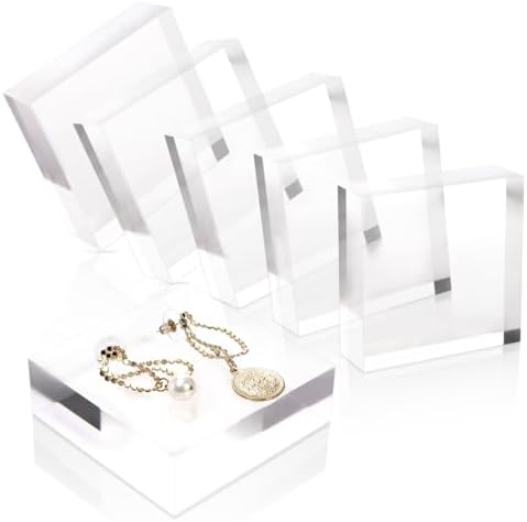 Hacaroa 6 Piece Acrylic Square Display Blocks