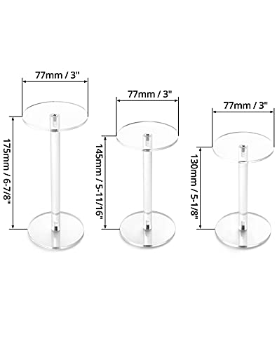 QWORK Round Acrylic Display Stand 2 Sets
