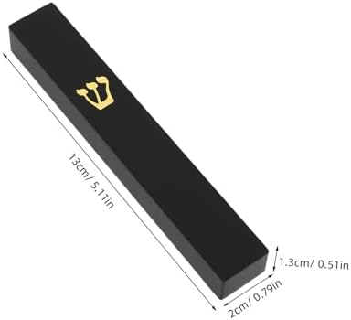 Garneck Elegant Resin Mezuzah Case Black Door Blessing Decoration