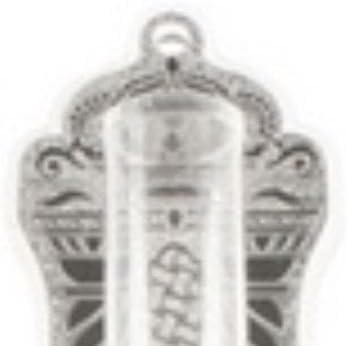 Mezuzah Case With Vilna Gate Design Transparent Scroll Holder