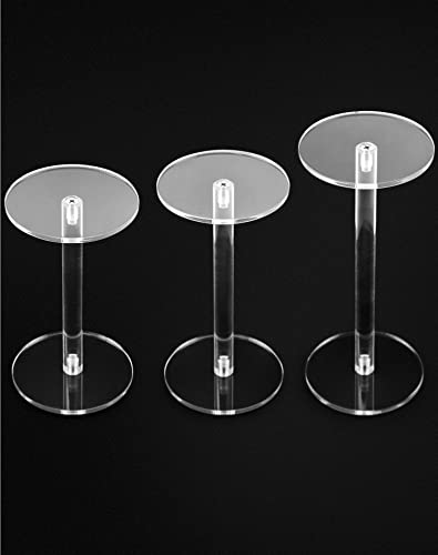 QWORK Round Acrylic Display Stand 2 Sets