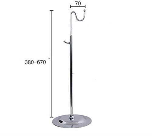Adjustable Height Handbag Display Stand with Two Hooks