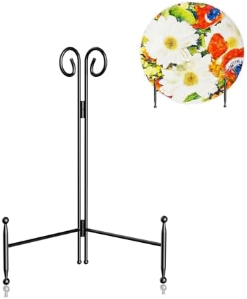 Black Iron Plate Stand for Display 8 Inch 1 Pack