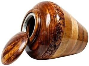 Handmade Premium Wood Fractal Burn Keepsake Urn Large 200Cu