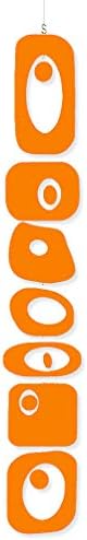 Orange Beatnik Party Hanging Art Mobile 6x42 Wind Chimes