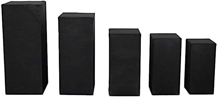 Balsa Circle 5 Black Rectangular Spandex Display Covers Set