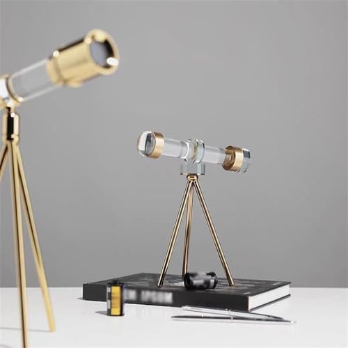 Crystal Telescope Desktop Decor Luxury Statue