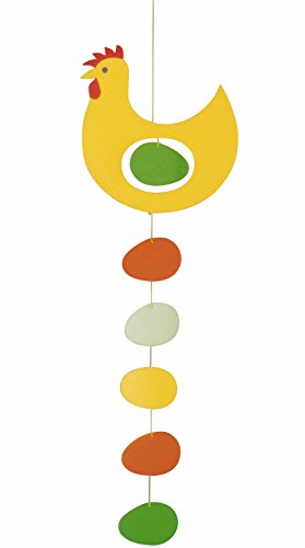 Flensted Mobiles Prize Hen Yellow Hanging Mobile 18 Inches