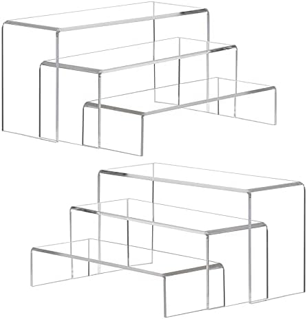 ANDGOO Clear Acrylic Display Risers 6 Pcs Set