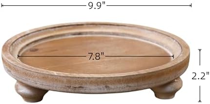 SOFE 10 Inch Round Wooden Serving Tray