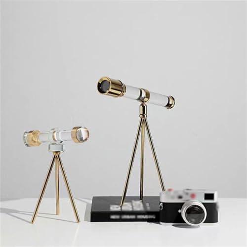 Crystal Telescope Desktop Decor Luxury Statue