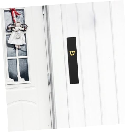 Garneck Elegant Resin Mezuzah Case Black Door Blessing Decoration