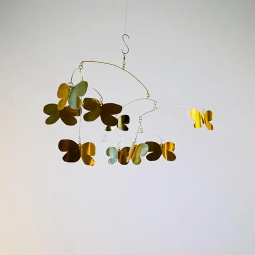 Pure Brass Butterflies Mobile 23x10 Hanging Decor