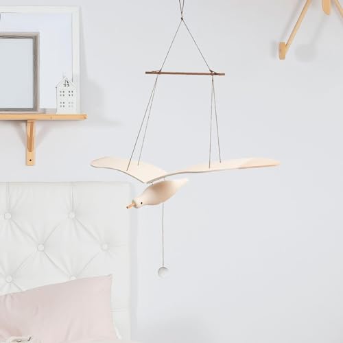 Wooden Seagull Mobile for Home Decor