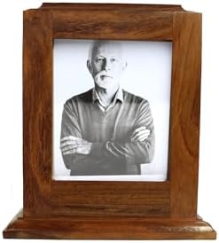 Elegant Handcrafted Rosewood Cremation Urn with Photo Frame