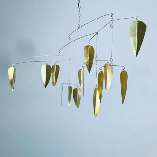 Pure Brass Weeping Willow Hanging Mobile 34W x 17H